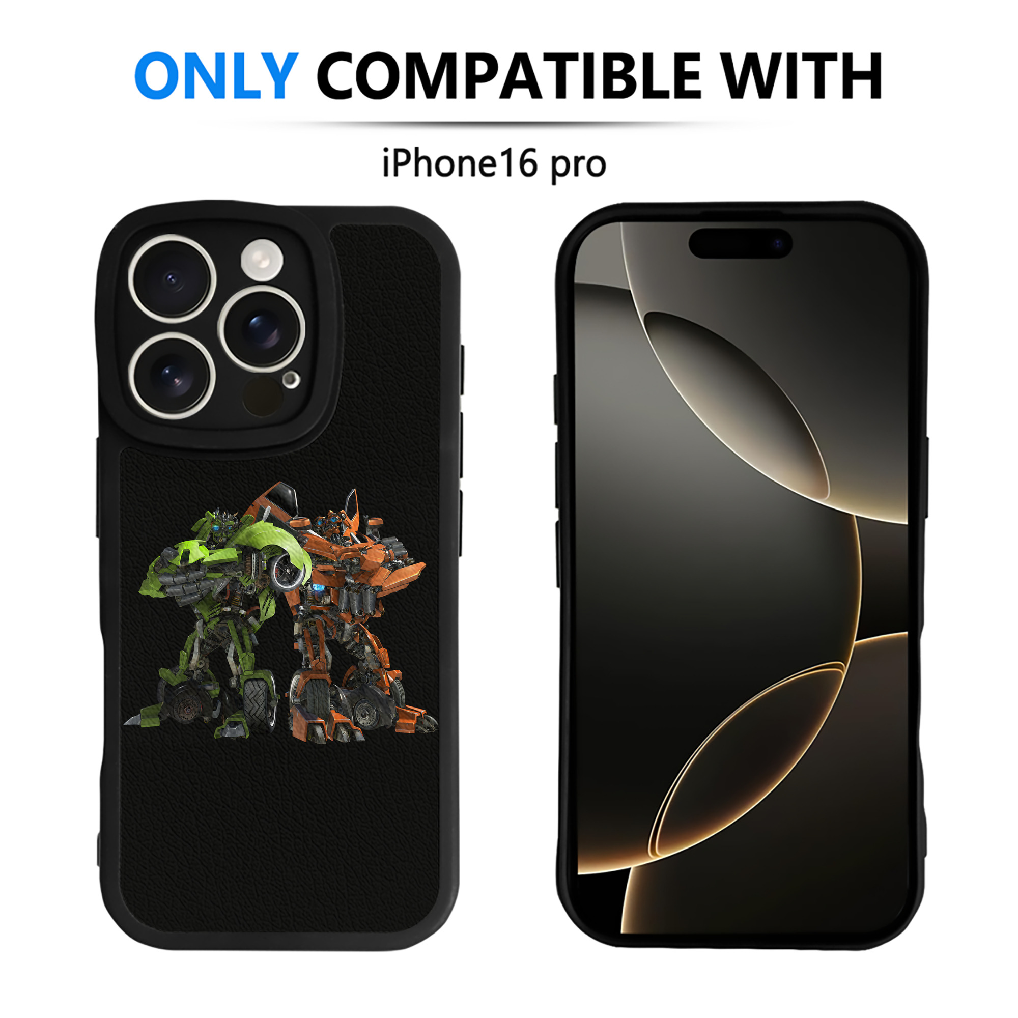 （画像用） Transformers トランスフォーマー 【iPhone 16シリーズ対応】シリコンスマホケース（レザー調） 材質：シリコン